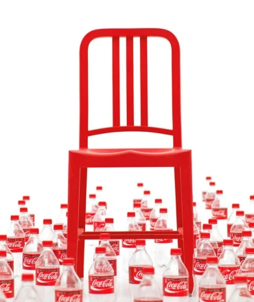Emeco chair of recycled materials